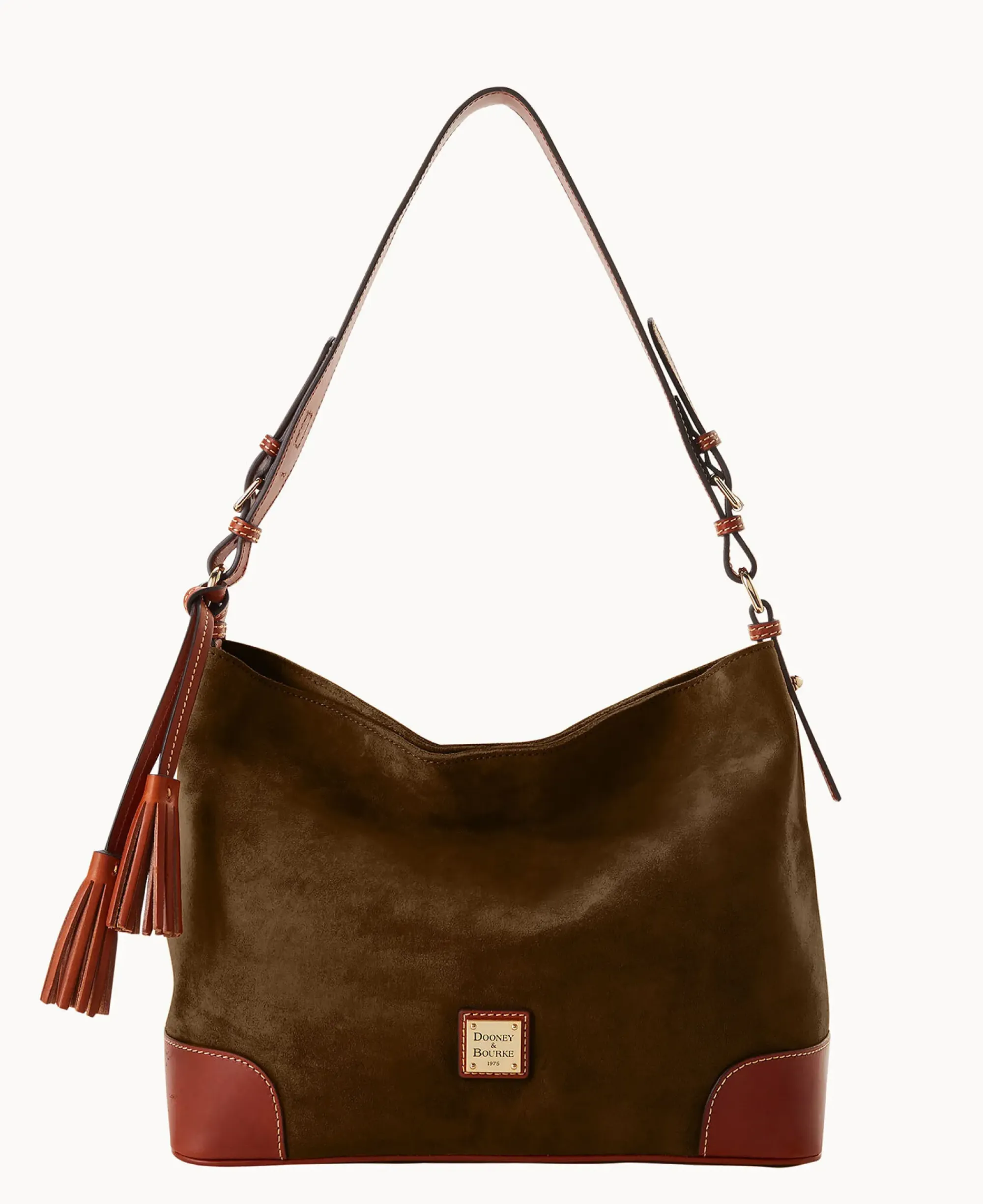 Dooney & Bourke Textured Leather|Shoulder Bags<Suede Large Sac Olive