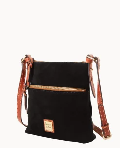 Dooney & Bourke Textured Leather|Mini Bags<Suede Letter Carrier Black