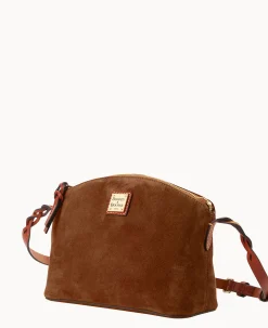 Dooney & Bourke Textured Leather|Mini Bags<Suede Penny Crossbody Amber