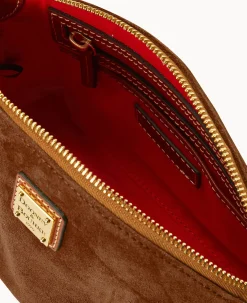 Dooney & Bourke Textured Leather|Mini Bags<Suede Penny Crossbody Amber
