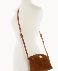 Dooney & Bourke Textured Leather|Mini Bags<Suede Penny Crossbody Amber