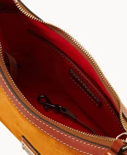 Dooney & Bourke Textured Leather|Shoulder Bags<Suede Shoulder Bag Honey