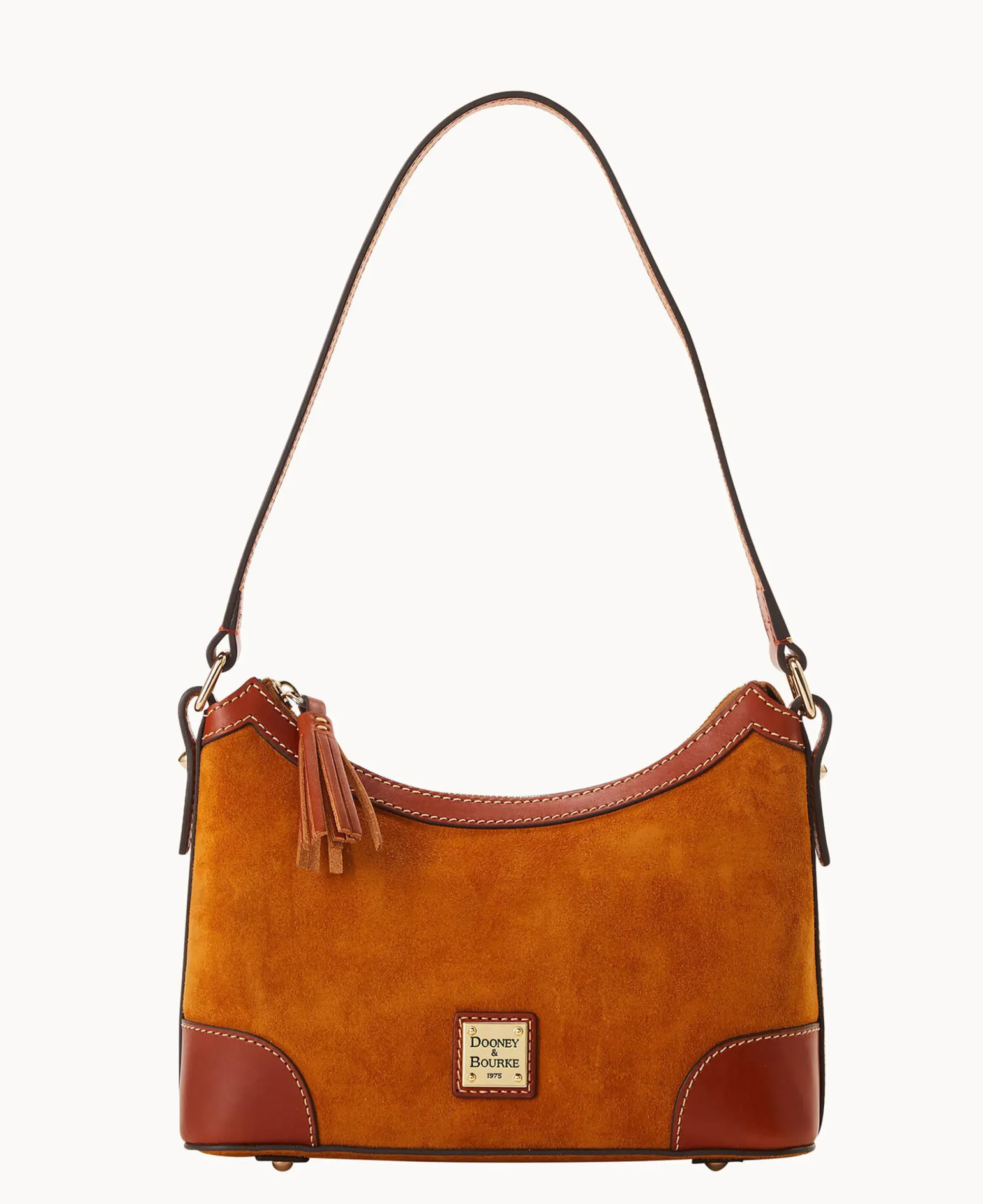 Dooney & Bourke Textured Leather|Shoulder Bags<Suede Shoulder Bag Honey