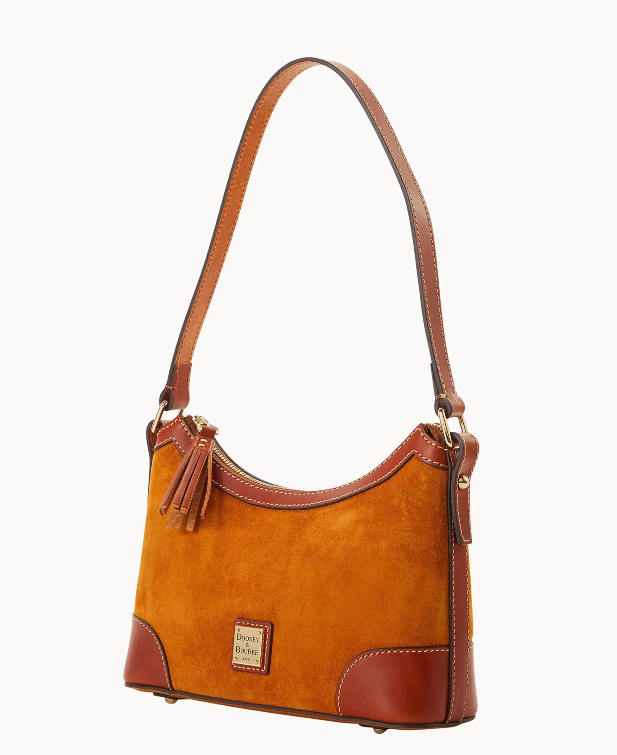 Dooney & Bourke Textured Leather|Shoulder Bags<Suede Shoulder Bag Honey