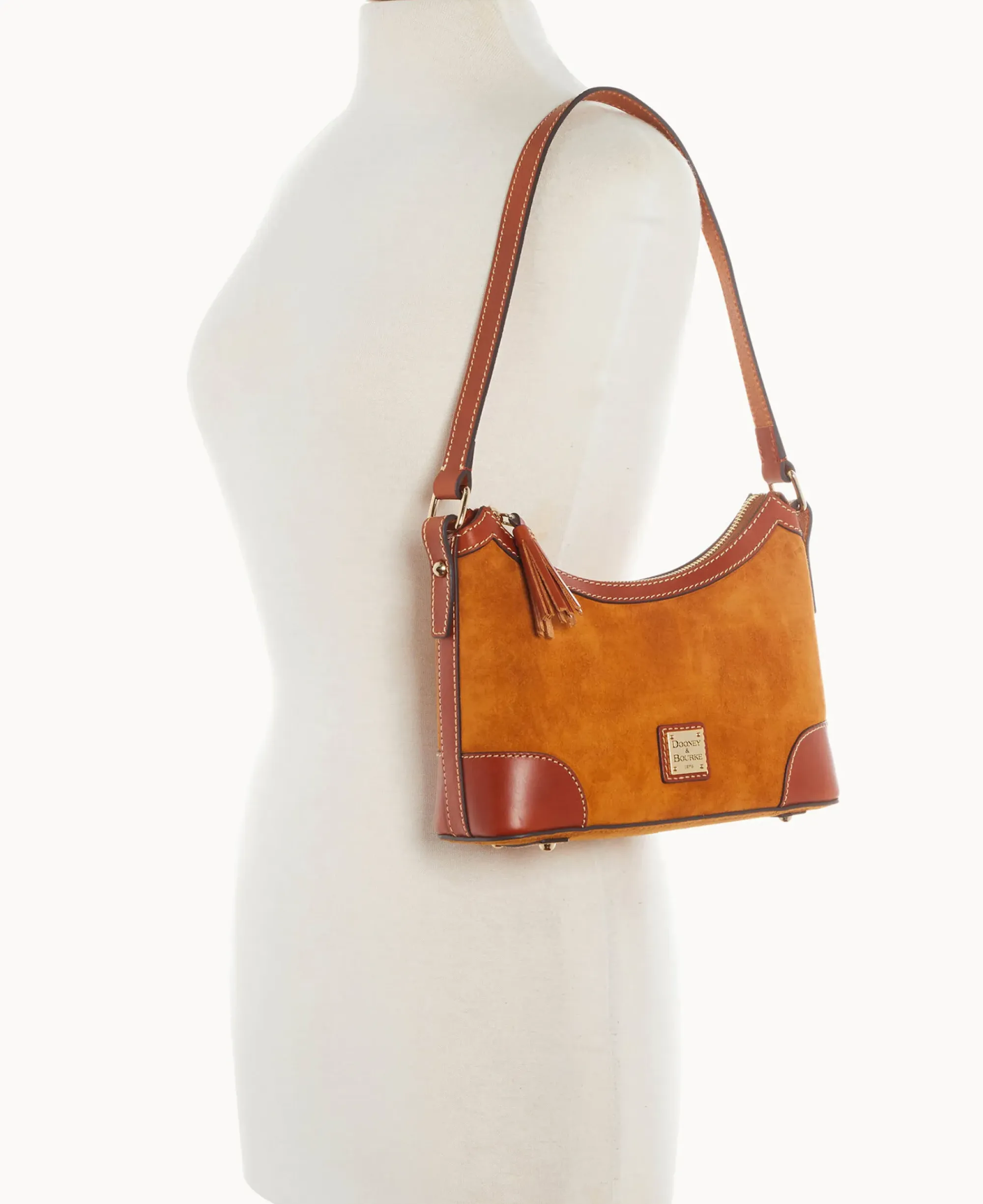 Dooney & Bourke Textured Leather|Shoulder Bags<Suede Shoulder Bag Honey
