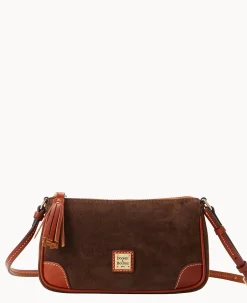 Dooney & Bourke Textured Leather|Mini Bags<Suede Slim Crossbody Brown Tmoro