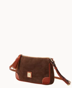 Dooney & Bourke Textured Leather|Mini Bags<Suede Slim Crossbody Brown Tmoro