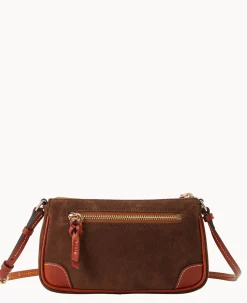 Dooney & Bourke Textured Leather|Mini Bags<Suede Slim Crossbody Brown Tmoro