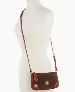 Dooney & Bourke Textured Leather|Mini Bags<Suede Slim Crossbody Brown Tmoro