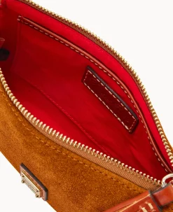 Dooney & Bourke Textured Leather|Mini Bags<Suede Slim Crossbody Honey