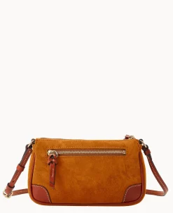 Dooney & Bourke Textured Leather|Mini Bags<Suede Slim Crossbody Honey