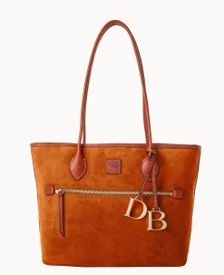 Dooney & Bourke Ready For the Getaway|Textured Leather<Suede Tote Amber