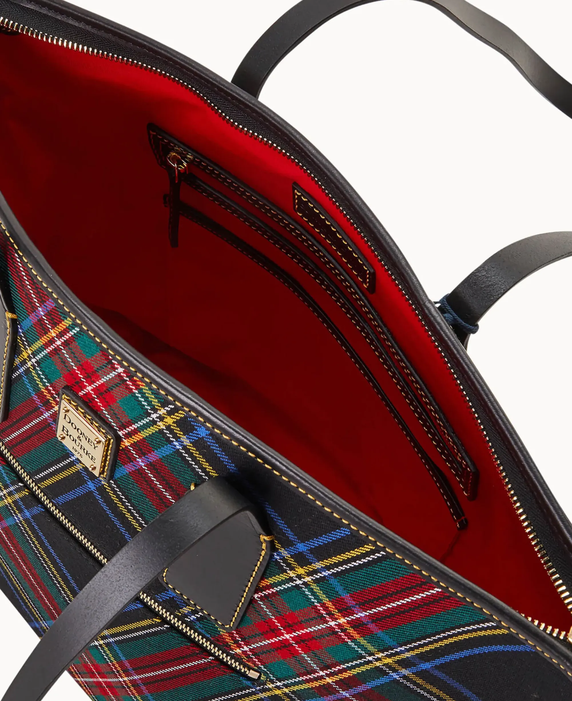 Dooney & Bourke Printed Fabric|Shoulder Bags<Tartan Tote Black