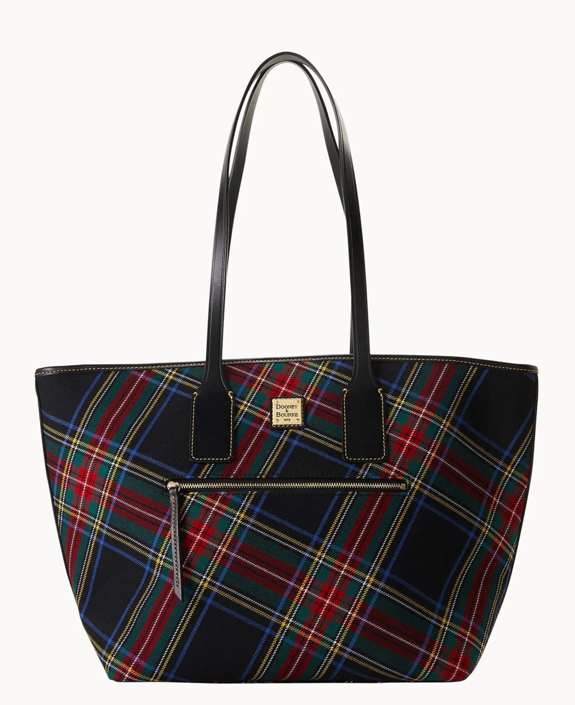Dooney & Bourke Printed Fabric|Shoulder Bags<Tartan Tote Black