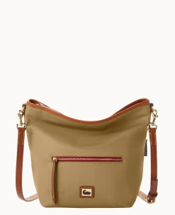 Dooney & Bourke The Wayfarer Collection|Nylon<Wayfarer Small Hobo Crossbody Taupe
