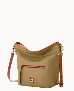 Dooney & Bourke The Wayfarer Collection|Nylon<Wayfarer Small Hobo Crossbody Taupe