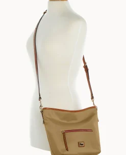 Dooney & Bourke The Wayfarer Collection|Nylon<Wayfarer Small Hobo Crossbody Taupe