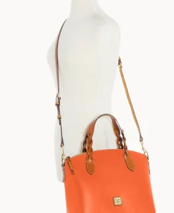 Dooney & Bourke Ready For the Getaway|Smooth Leather<Wexford Leather Celeste Satchel Coral