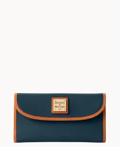 Dooney & Bourke Grab and Go|Clutches<Wexford Leather Continental Clutch Midnight Blue