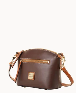Dooney & Bourke Smooth Leather|Mini Bags<Wexford Leather Domed Crossbody Brown