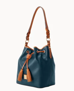 Dooney & Bourke Ready For the Getaway|Smooth Leather<Wexford Leather Tasha Drawstring Midnight Blue