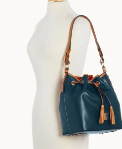 Dooney & Bourke Ready For the Getaway|Smooth Leather<Wexford Leather Tasha Drawstring Midnight Blue