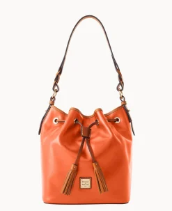 Dooney & Bourke Ready For the Getaway|Smooth Leather<Wexford Leather Tasha Drawstring Coral