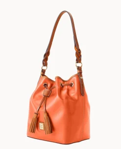 Dooney & Bourke Ready For the Getaway|Smooth Leather<Wexford Leather Tasha Drawstring Coral