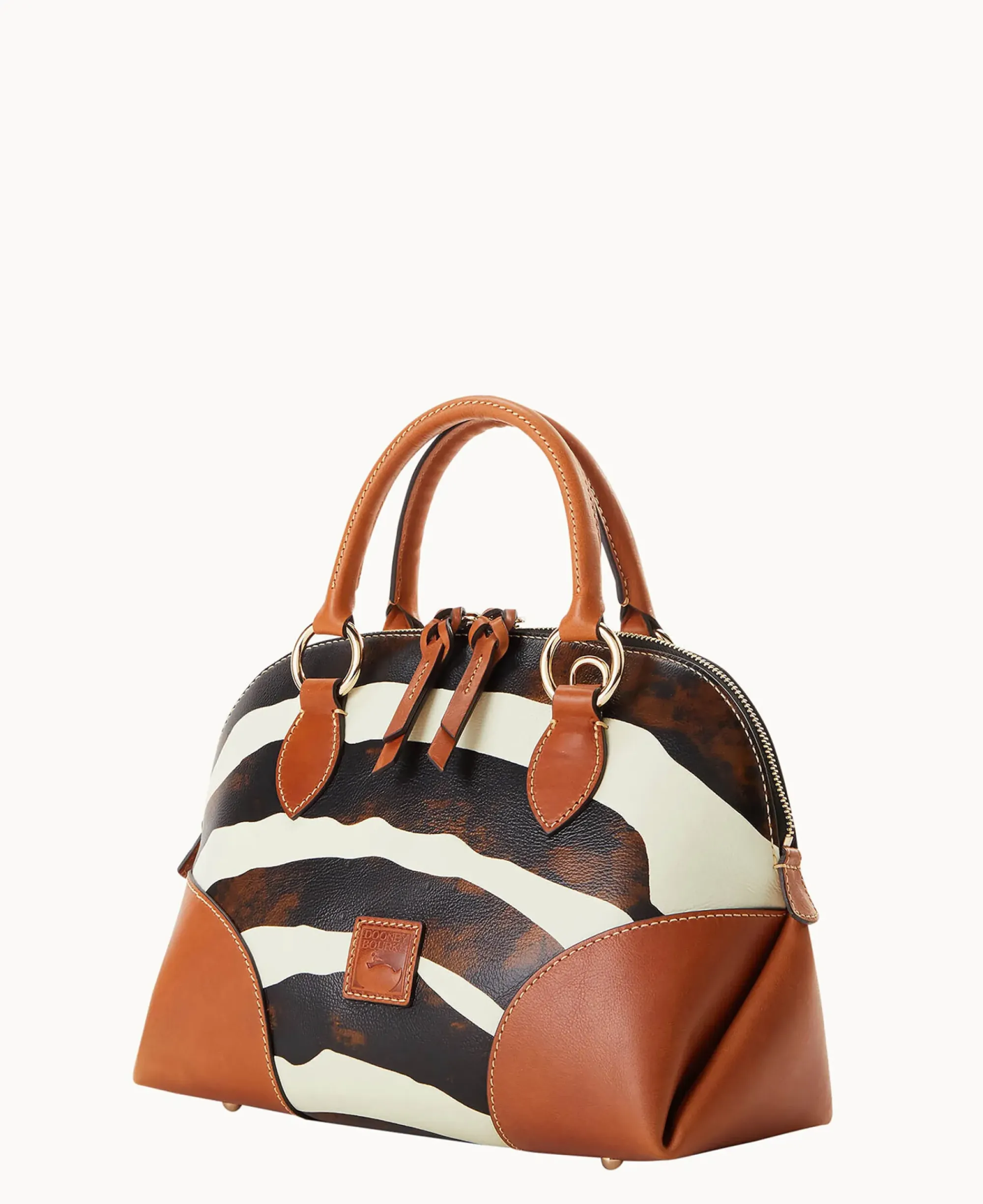 Dooney & Bourke The Zebra Collection|Spring Style<Leather Domed Satchel Zebra